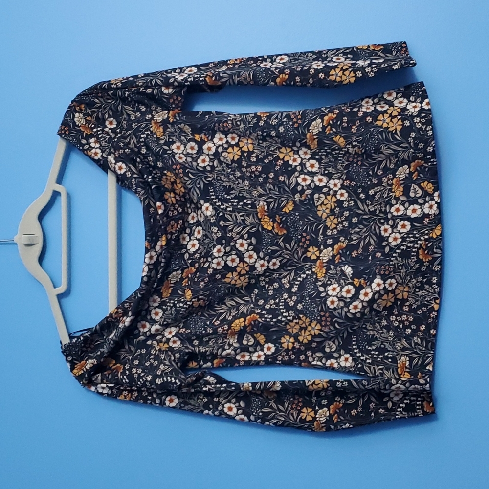 H&M Brown Floral Top